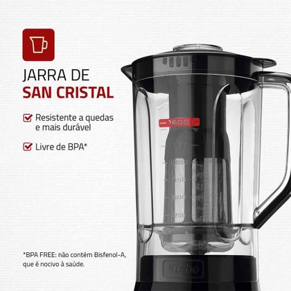 Imagem de Liquidificador Mondial Turbo Power 2,2L 3 Velocidades com Jarra e Filtro 500W