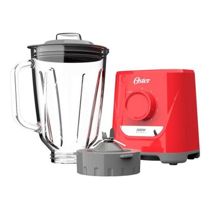 Imagem de Liquidificador Oster Jarra de Vidro 1,5 Litros Vermelho 220V 1000W OLIQ501-220