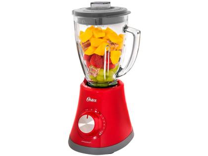 Imagem de Liquidificador Oster Super Chef Copo de Vidro - 1,25L Vermelho 8 Velocidades 750W