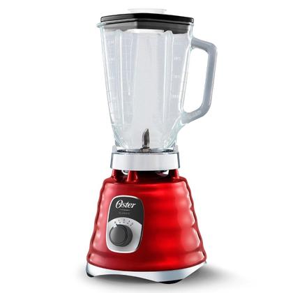 Imagem de Liquidificador Osterizer Clássico Vermelho Oster 1,25 Litros Jarra de Vidro 127v