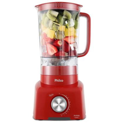 Imagem de Liquidificador Philco Ph900 Com Filtro 3 Litros Função Ice 12 Velocidades 1200 Watts Vermelho 110V