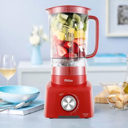 Imagem de Liquidificador Philco Ph900 Com Filtro 3 Litros Função Ice 12 Velocidades 1200 Watts Vermelho 110V