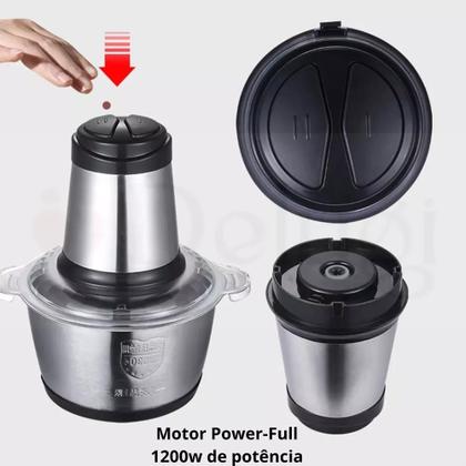 Imagem de Liquidificador picador de carne de aço inoxidável para cozinha Processador de alimentos Triturador Mixer