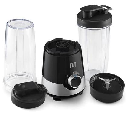 Imagem de Liquidificador Portatil 300W Multilaser 800ml 2 Velocidades Preto 127V