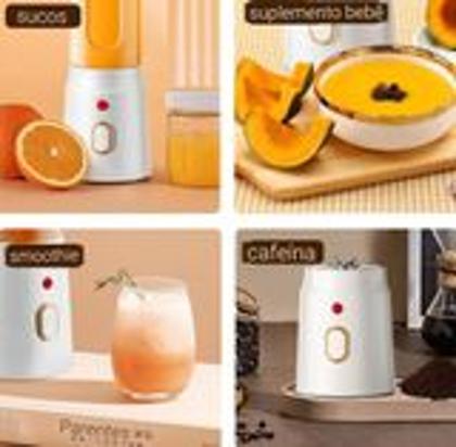 Imagem de Liquidificador Portátil Juicer Multifuncional Sem Fio Recarregável 400ml Bivolt