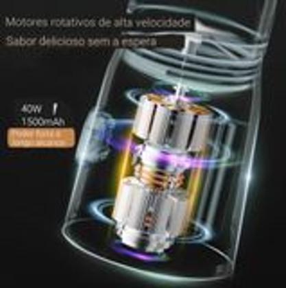 Imagem de Liquidificador Portátil Juicer Multifuncional Sem Fio Recarregável 400ml Bivolt