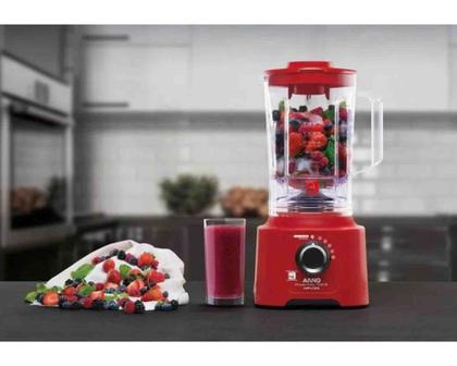 Imagem de Liquidificador Power Max Limpa Fácil 220 V Vermelho Arno