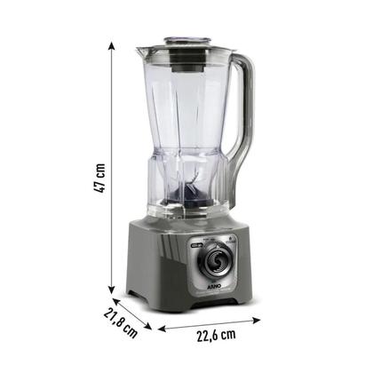Liquidificador Power Max Xxl 1400W Com 2250Ml 127V Cinza - Arno Imagem de Liquidificador Power Max Xxl 1400W Com 2250Ml 127V Cinza