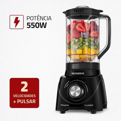 Imagem de Liquidificador Pratic Turbo Mondial L-98-B 127V 60hz