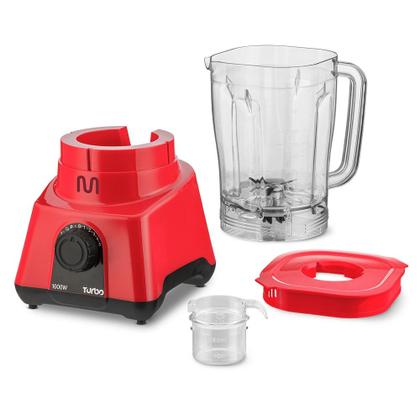 Imagem de Liquidificador Turbo 2,6L 8 Velocidades 1000W 127V Vermelho Multi - LQ1003