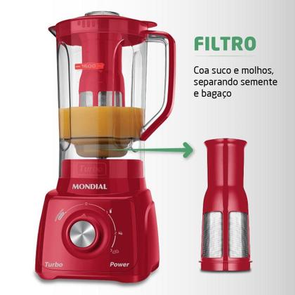 Imagem de Liquidificador Turbo Power L-99-fr 220v-vermelho