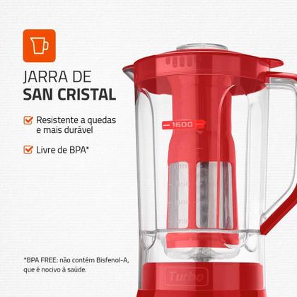 Imagem de Liquidificador Turbo Power L-99-fr 220v-vermelho