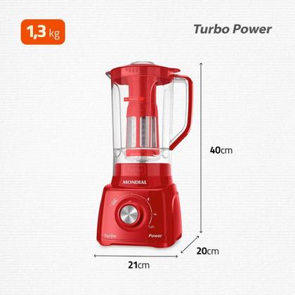 Imagem de Liquidificador Turbo Power L-99-fr 220v-vermelho