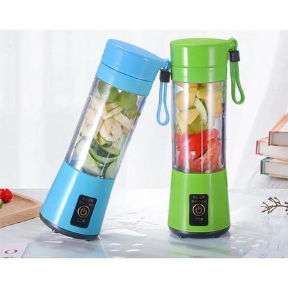 Imagem de Liquidificadores elétricos portáteis de suco de frutas, verão pessoal, mini garrafa, casa, usb, 6 lâminas espremedor, co