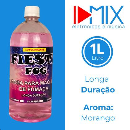 Imagem de Líquido Fumaça Máquina Aroma Morango 1 Litro Fiesta Fog