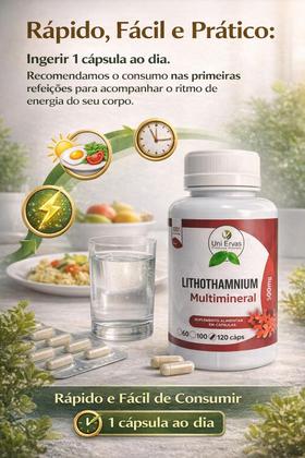 Imagem de Lithothamnium Ocean Power Suplemento Mineral 100% Vegetal - Cálcio de Alga Marinha - 120 Capsulas