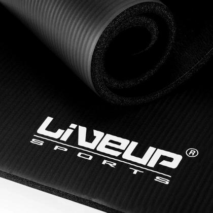 Imagem de LIVEUP - Colchonete Tapete Exercícios Yoga Mat 180x60cm Liveup Preto