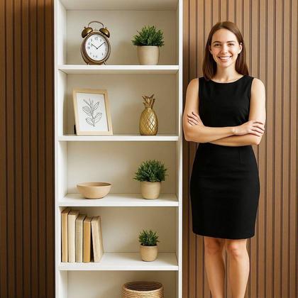 Imagem de Livreiro 5 Prateleiras Estante Organizador Moderno Loja Casa Escritório Expositores Liz