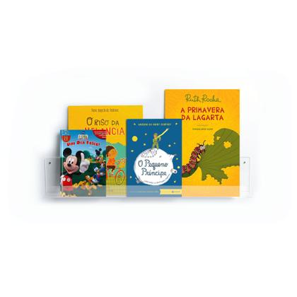 Imagem de Livreiro de Parede em Acrílico 65x12x6cm