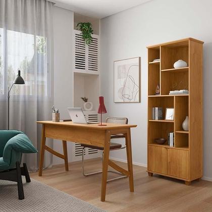 Imagem de Livreiro Estante Multiuso 2 Portas 8 Nichos 71x185x35 Taurus Patrimar Cinamomo