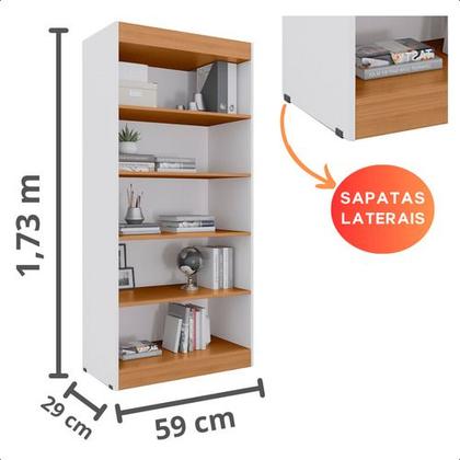 Livreiro Estante Multiuso Com Prateleiras Shoptri Imagem de Livreiro Estante Multiuso Com Prateleiras Shoptri