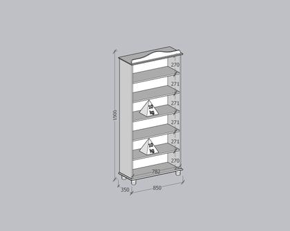 Imagem de Livreiro Linha Rubi - Finestra Móveis - Madeira Maciça