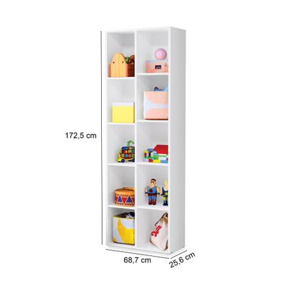 Imagem de Livreiro Multifuncional Horizontal Chão Suspenso 10 Nichos