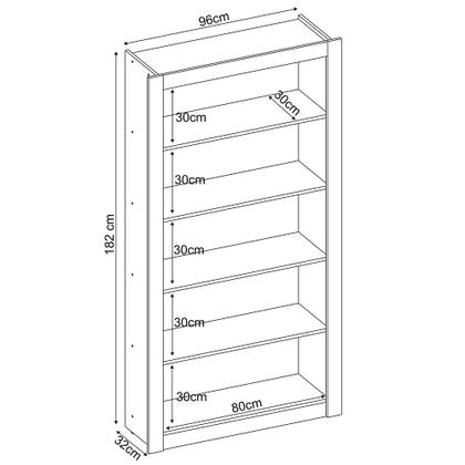 Imagem de Livreiro Prateleira Estante para Escritório Home Office Prisma Branco - Mercado dos Móveis