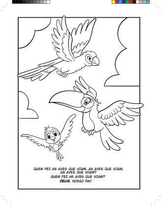 Imagem de Livro - 3 Palavrinhas - História em Quadrinhos para Colorir - Volume 1: A Criação