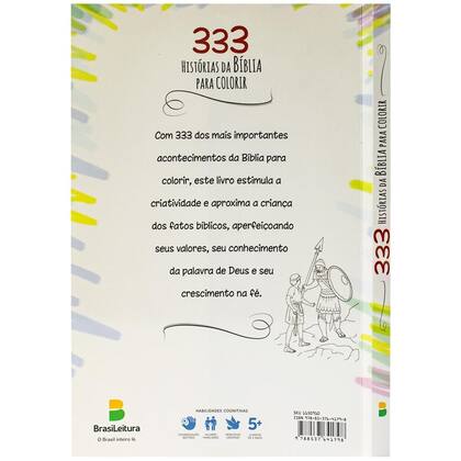 Imagem de Livro - 333 Histórias da Bíblia para Colorir