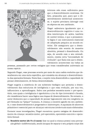 Imagem de Livro - A Construção dos Processos de Leitura, Escrita e do Raciocínio Lógico