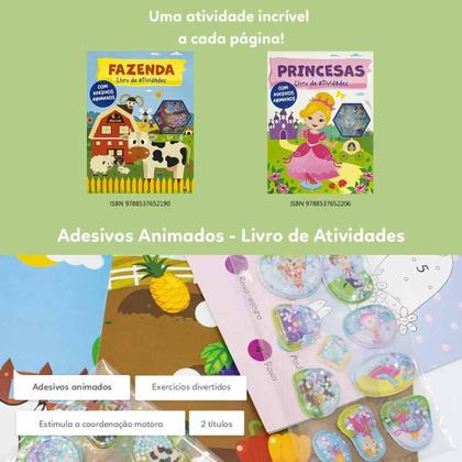 Imagem de Livro - Adesivos Animados - Livro de Atividades: Princesas