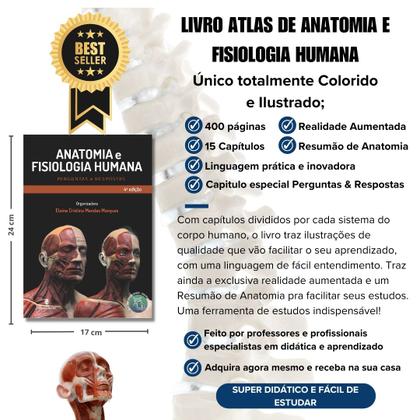 Imagem de Livro Anatomia E Fisiologia Humana Corpo Humano Completo Ilustrado Colorido Estudar Anatomia