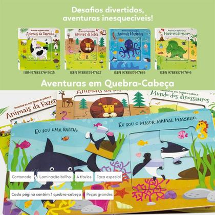 Imagem de Livro - Aventuras em Quebra-cabeça: Mundo dos Dinossauros