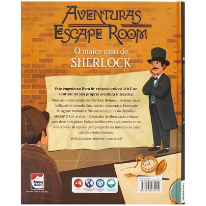 Imagem de Livro - Aventuras Escape Room: O Maior Caso de Sherlock