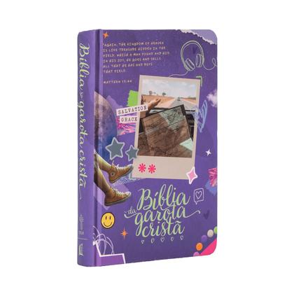 Imagem de Livro - Bíblia da Garota Cristã NTLH, Letra tradicional, Capa dura Roxa Colagem