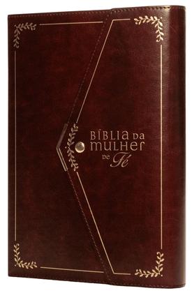 Imagem de Livro - Bíblia da Mulher de Fé, NVI, Letra Grande, Couro-soft vinho com fechamento carteira