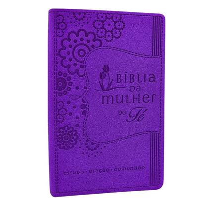 Imagem de Livro - Bíblia da Mulher de Fé NVI, Letra tradicional, com devocionais de Sheila Walsh, Capa luxo Roxa