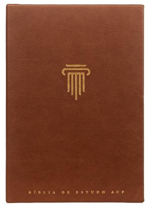 Imagem de Livro - Bíblia de Estudo ACF, Capa luxo marrom | Com comentários da King James Study Bible