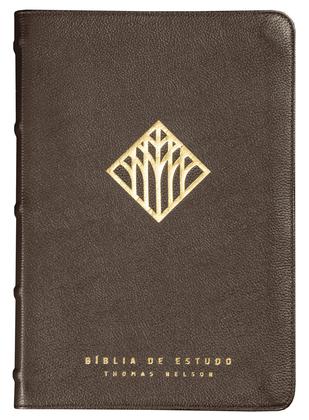Imagem de Livro - Bíblia de Estudo Thomas Nelson NVI, Capa em couro legítimo marrom, Leitura Perfeita, Premier Collection | Bíblia com mais de 50 mil recursos