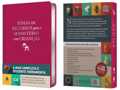 Imagem de Livro - Bíblia de recursos para o ministério com crianças - APEC - Luxo PU ROSA
