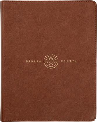 Imagem de Livro - Bíblia Diária NVI, Capa luxo marrom, Leitura Perfeita – Comece sua jornada de 365 dias com a Bíblia em qualquer momento do ano