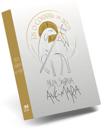 Imagem de Livro Bíblia Eis o Cordeiro de Deus Branca Ave-Maria