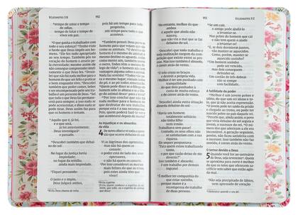 Imagem de Livro - Bíblia NVI, Letra grande, Fonte Leitura Perfeita, Capa luxo com trilateral colorida Flores