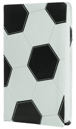 Imagem de Livro - Bíblia NVI Slim, Capa de futebol, Couro-soft preto e branco, Luxo