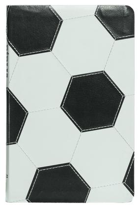 Imagem de Livro - Bíblia NVI Slim, Capa luxo preto e branco, Futebol