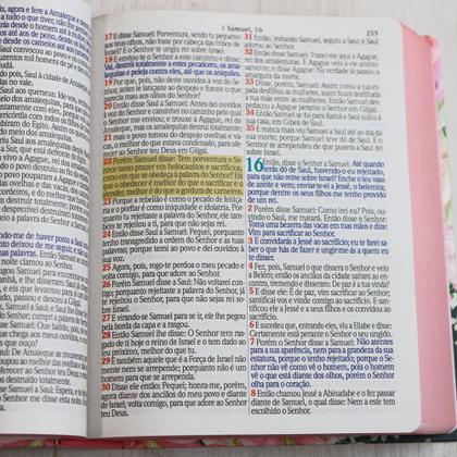 Imagem de Livro - Bíblia Sagrada - ARC - Harpa Avivada e Corinhos - Jumbo - Capa Dura Preta com Flores