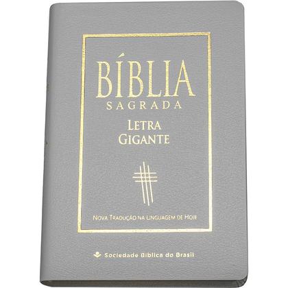 Imagem de Livro - Bíblia Sagrada NTLH, Letra Gigante, com mapa, com índice, Capa Couro Sintético Branca