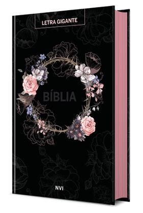 Imagem de Livro - Bíblia Sagrada NVI - Letra Gigante - Flores preta