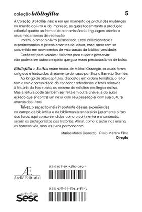 Imagem de Livro - Bibliofilia e Exílio